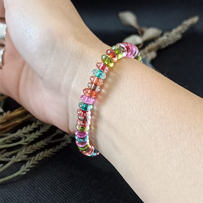 Bratara cristale rondele de cuart colorate Candy [5]