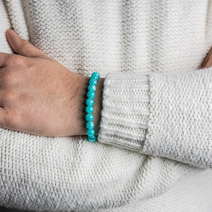 Bratara Barbati Pietre Semipretioase de Amazonit, “Arnav”, Margele de 8 mm [9]