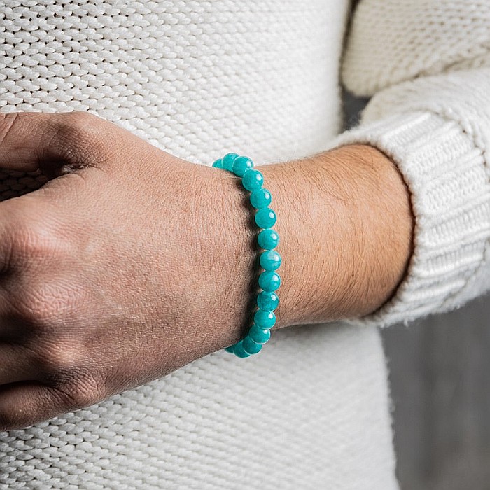 Bratara Barbati Pietre Semipretioase de Amazonit, “Arnav”, Margele de 8 mm [7]