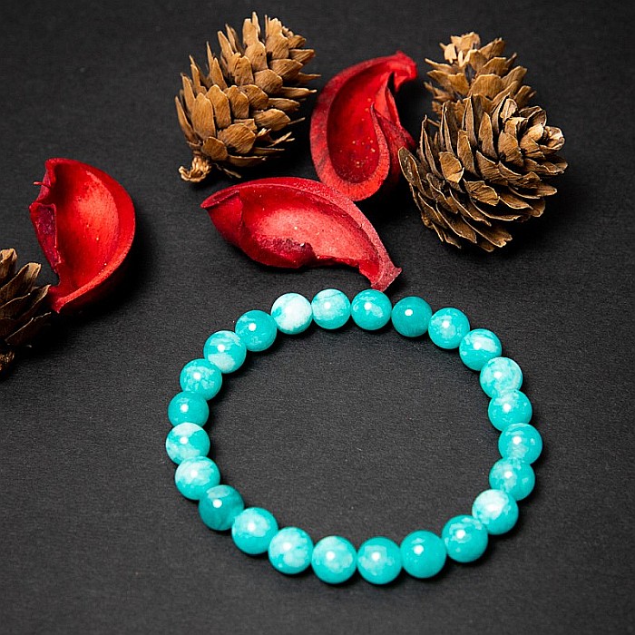 Bratara Barbati Pietre Semipretioase de Amazonit, “Arnav”, Margele de 8 mm [1]