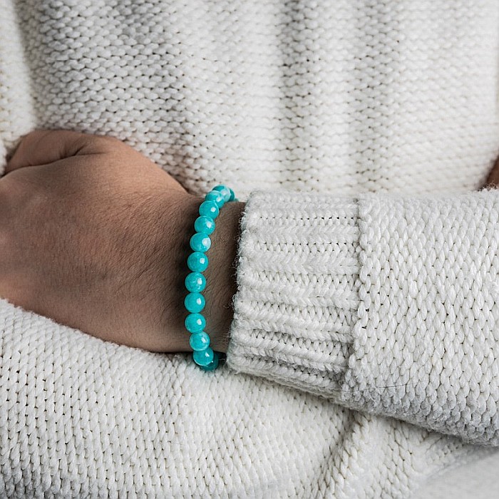 Bratara Barbati Pietre Semipretioase de Amazonit, “Arnav”, Margele de 8 mm [8]