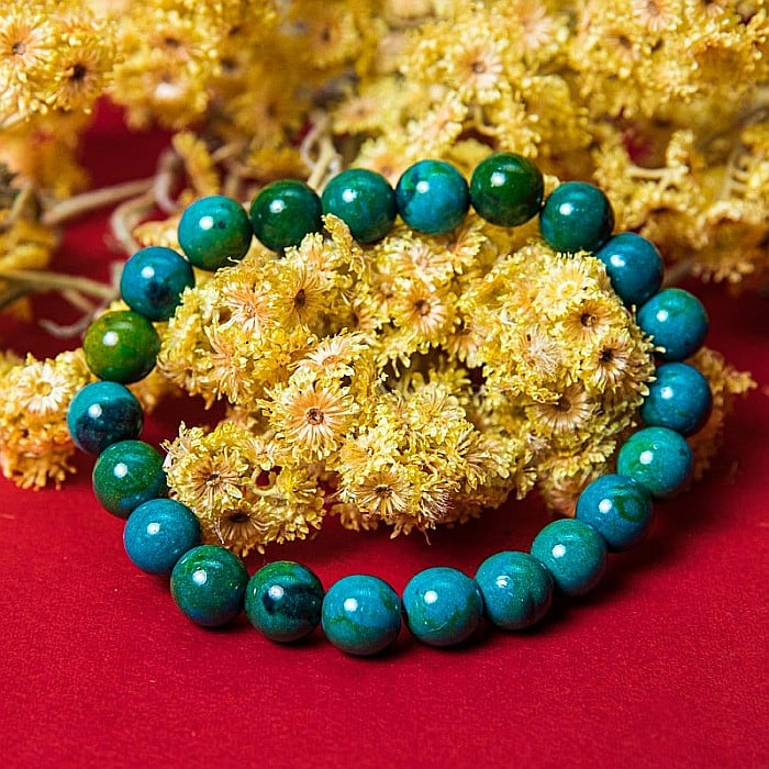 Bratara cu pietre semipretioase, Pheonix Stone Royal Green, pentru barbati, margele de 8 mm [5]