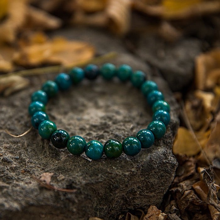 Bratara cu pietre semipretioase, Pheonix Stone Royal Green, pentru barbati, margele de 8 mm [2]