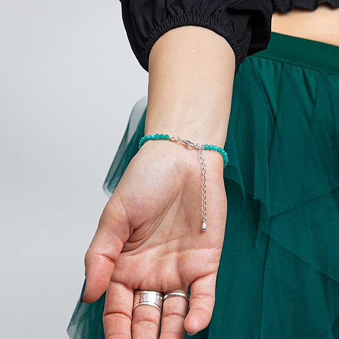 Bratara dama Anadi din pietre semipretioase de Amazonit si Piatra Lunii, inchidere si accesorii din argint 925 [13]