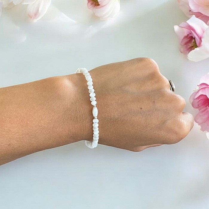 Bratara dama Carolina din sidef de scoica cu accesorii din argint 925 [2]