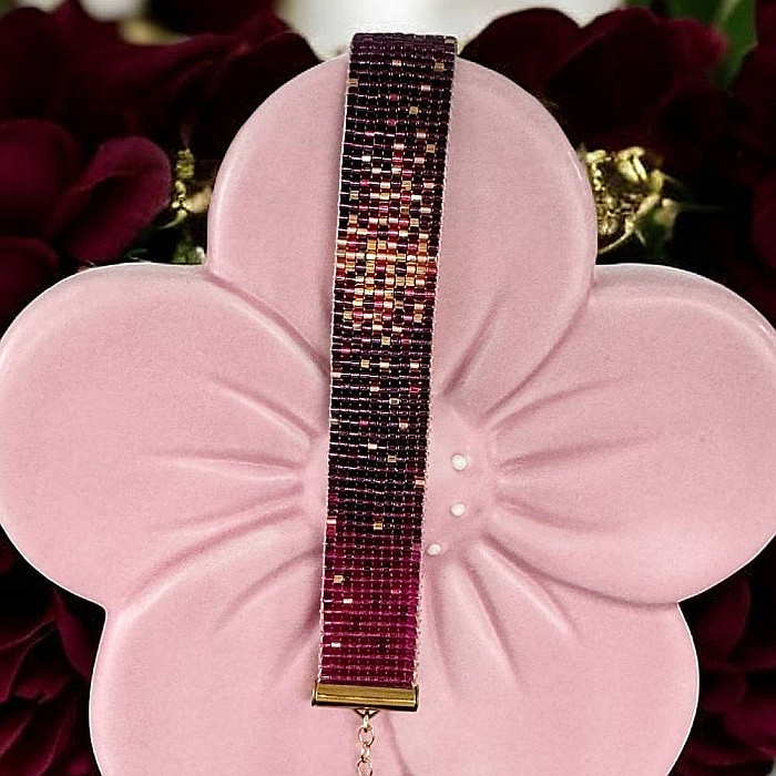 Bratara dama eleganta multistrat din margele miyuki, impletita manual-Molly [7]