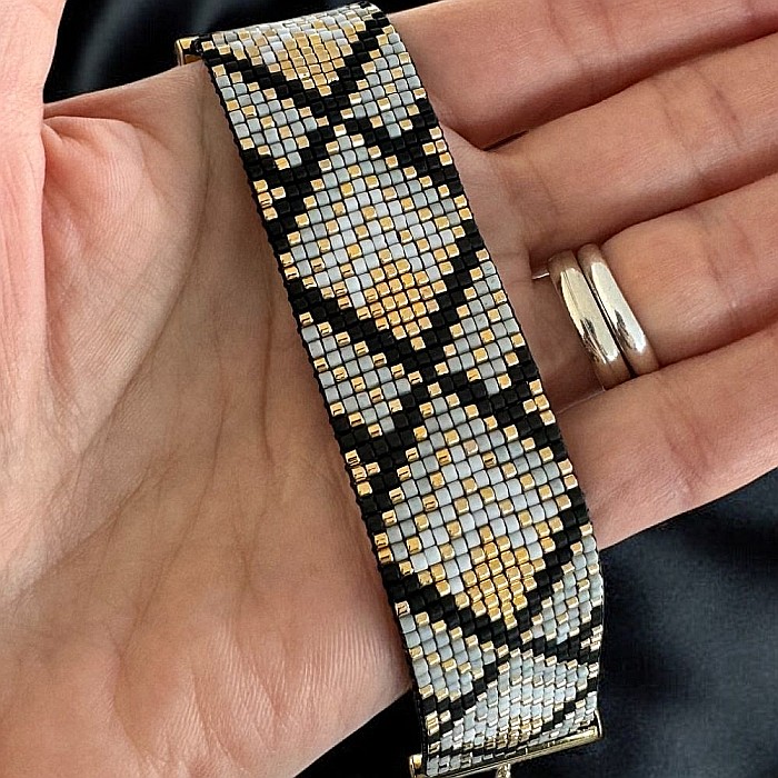 Bratara dama handmade din margele Miyuki, impletita Felippa [5]