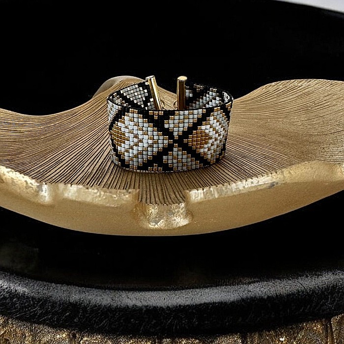 Bratara dama handmade din margele Miyuki, impletita Felippa [8]