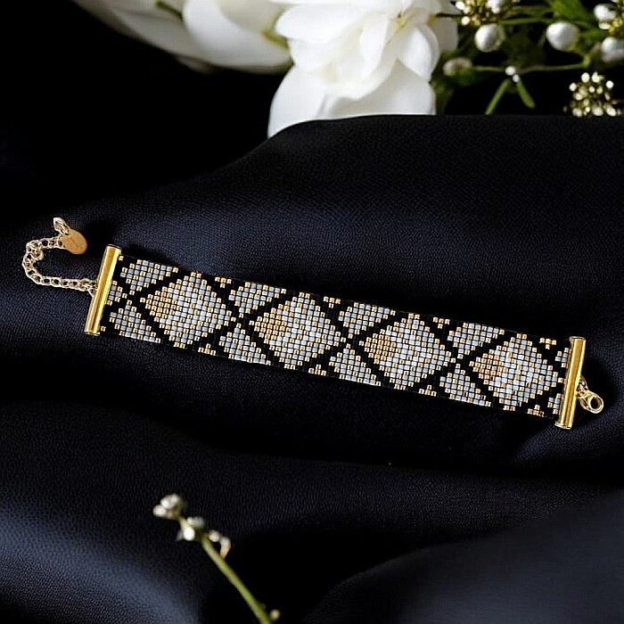 Bratara dama handmade din margele Miyuki, impletita Felippa [3]