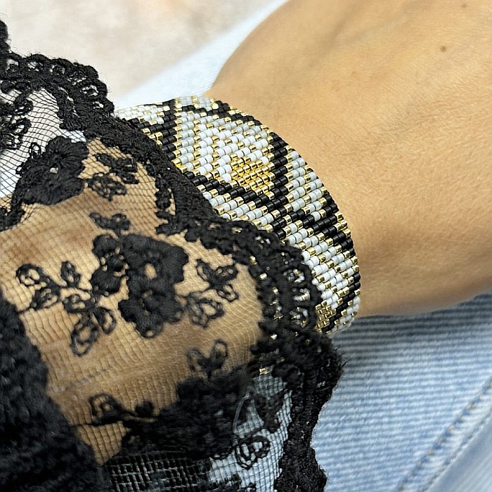 Bratara dama handmade din margele Miyuki, impletita Felippa [1]