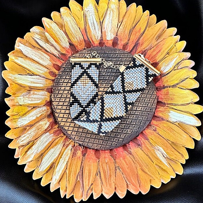 Bratara dama handmade din margele Miyuki, impletita Felippa [7]