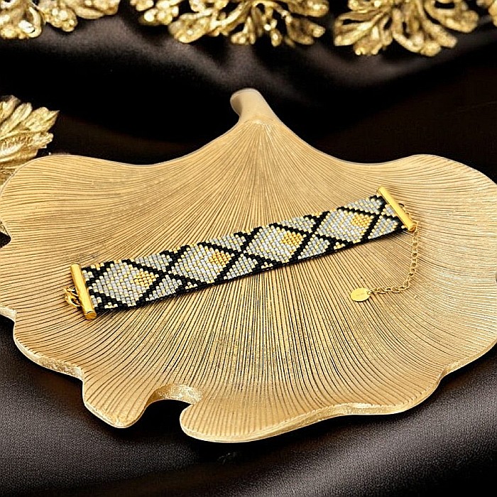 Bratara dama handmade din margele Miyuki, impletita Felippa [10]