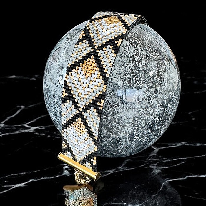 Bratara dama handmade din margele Miyuki, impletita Felippa [2]