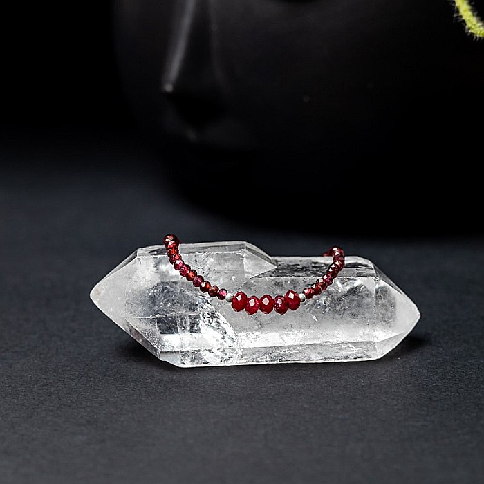 Bratara dama Kavin din pietre semipretioase de Granat si Rubin, inchidere si accesorii din argint 925 [2]