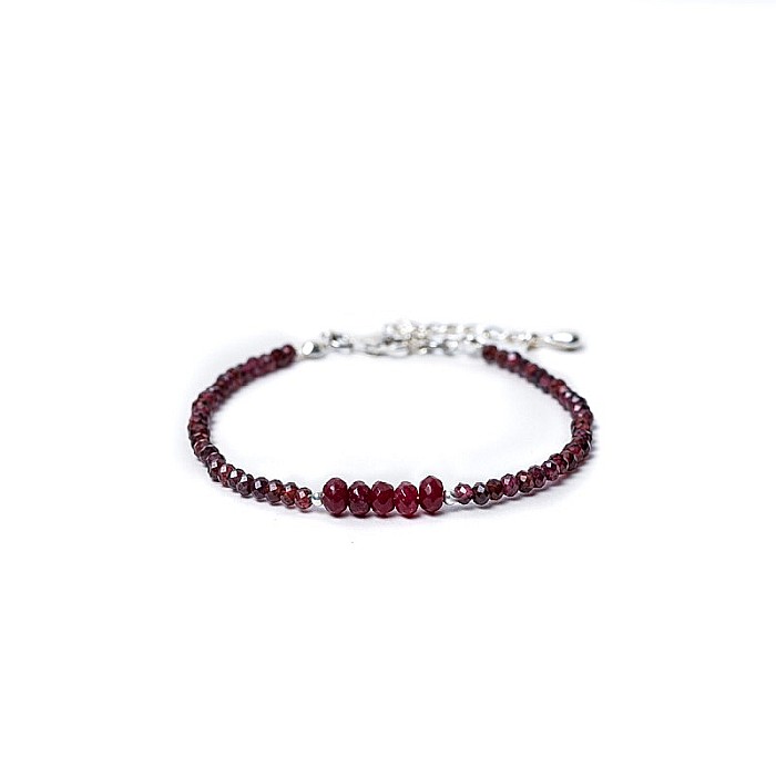 Bratara dama Kavin din pietre semipretioase de Granat si Rubin, inchidere si accesorii din argint 925 [18]
