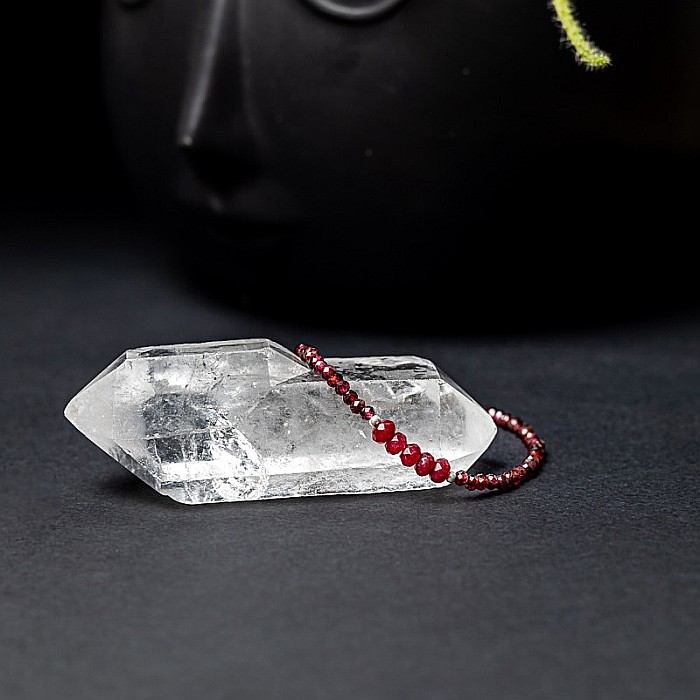 Bratara dama Kavin din pietre semipretioase de Granat si Rubin, inchidere si accesorii din argint 925 [11]