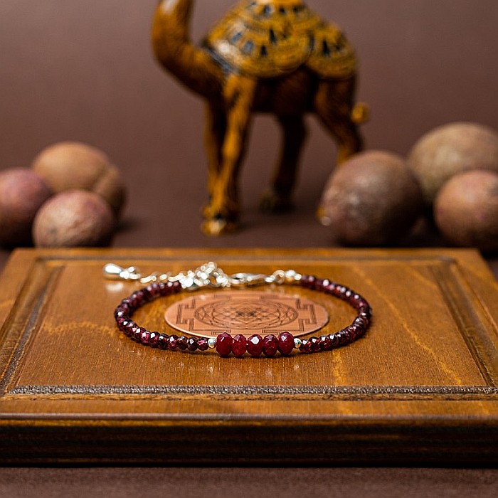 Bratara dama Kavin din pietre semipretioase de Granat si Rubin, inchidere si accesorii din argint 925 [8]