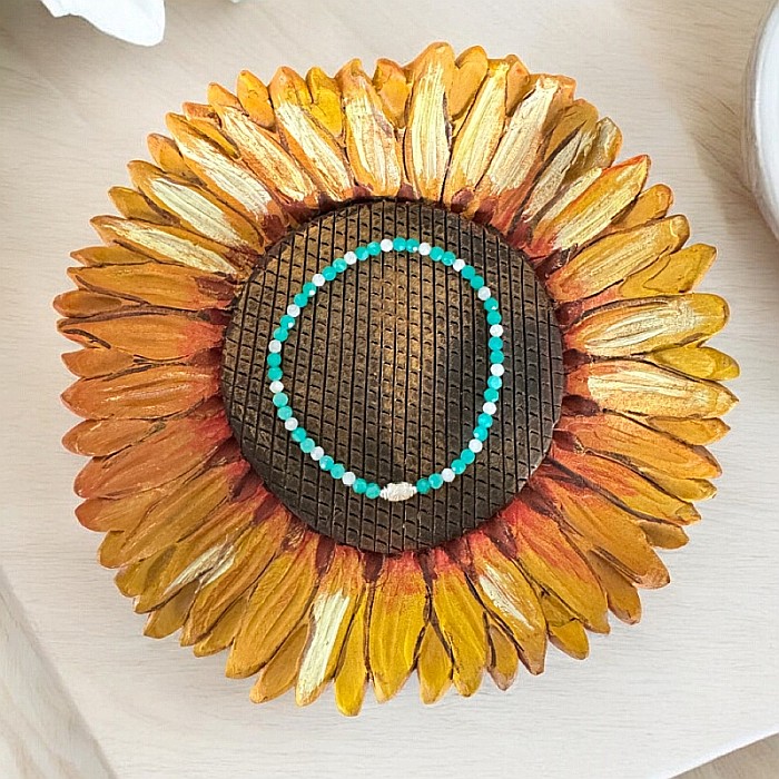 Bratara dama Mara din Amazonit si Piatra Lunii cu accesorii din argint 925 [6]