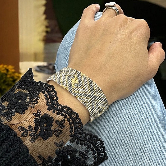 Bratara dama multistrat Helia, impletita manual din margele de nisip Miyuki [1]