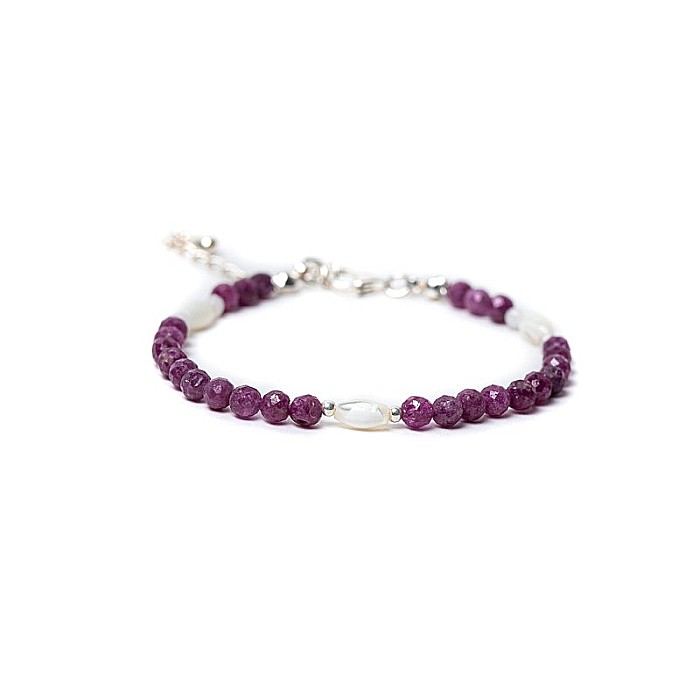 Bratara dama Naveen din pietre naturale de Rubin cu sistem de inchidere din argint 925 [15]