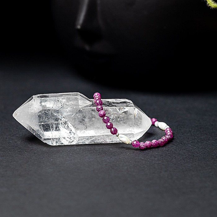 Bratara dama Naveen din pietre naturale de Rubin cu sistem de inchidere din argint 925 [7]