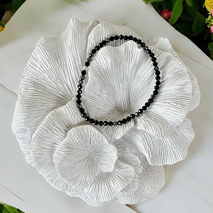 Bratara dama neagra Josephina din Spinel Negru si Hematit cu argint 925 [3]