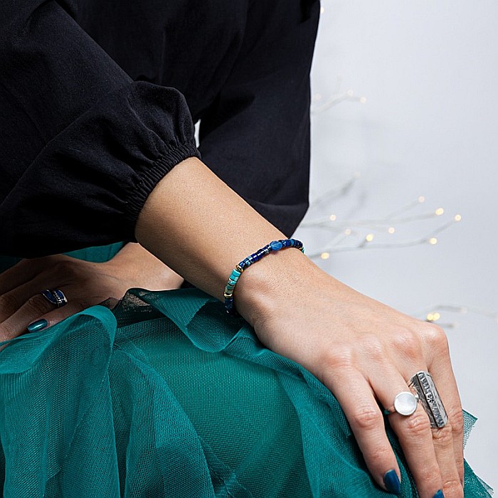 Bratara Dama Nirmay din pietre naturale de Sediment de Jasp si Kyanit [5]