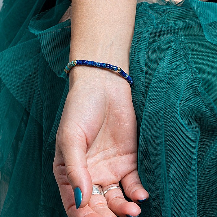 Bratara Dama Nirmay din pietre naturale de Sediment de Jasp si Kyanit [13]