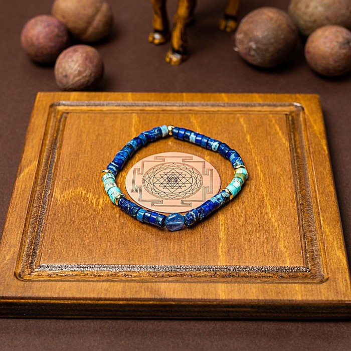 Bratara Dama Nirmay din pietre naturale de Sediment de Jasp si Kyanit [6]