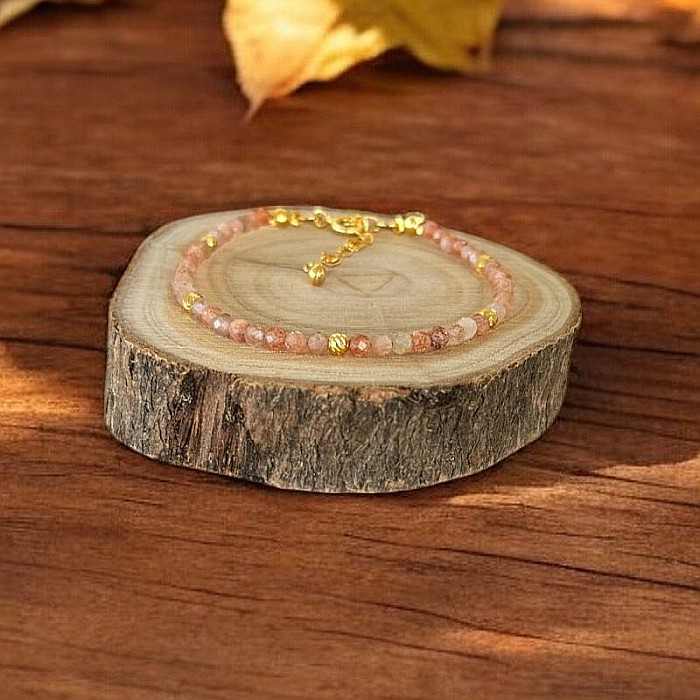 Bratara dama Piatra Soarelui Anjali cu argint placat cu aur [4]