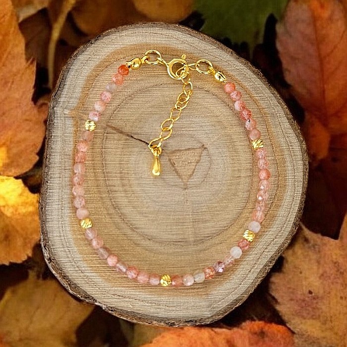 Bratara dama Piatra Soarelui Anjali cu argint placat cu aur [5]