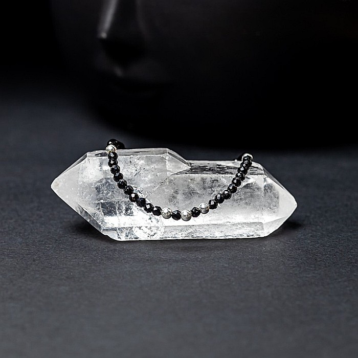 Bratara dama pietre semipretioase Blake din Spinel negru, cu accesorii si sistem de inchidere din argint [3]