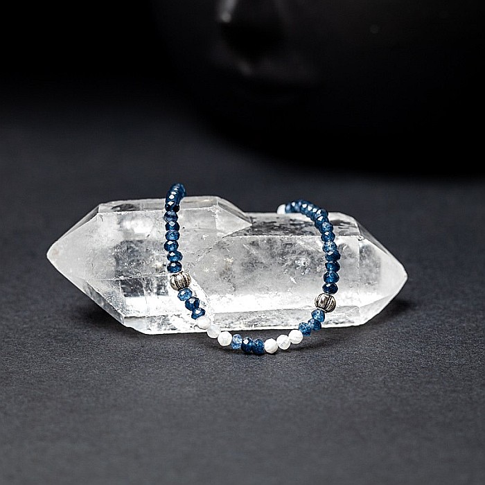 Bratara dama Ravindra din pietre naturale de Safir cu accesorii si sistem de inchidere din argint 925 [2]