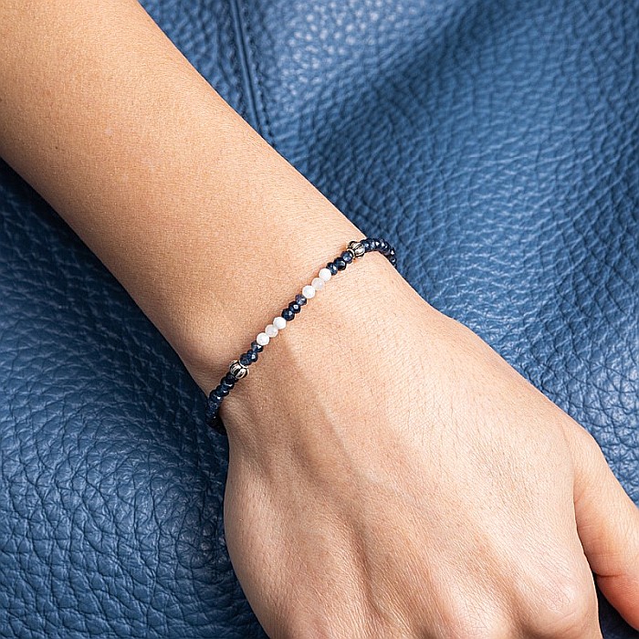 Bratara dama Ravindra din pietre naturale de Safir cu accesorii si sistem de inchidere din argint 925 [13]