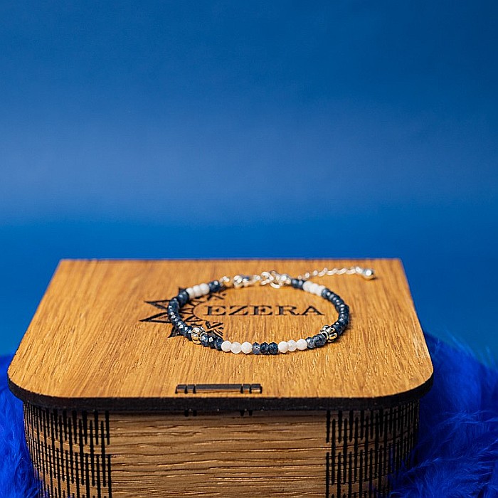 Bratara dama Ravindra din pietre naturale de Safir cu accesorii si sistem de inchidere din argint 925 [9]