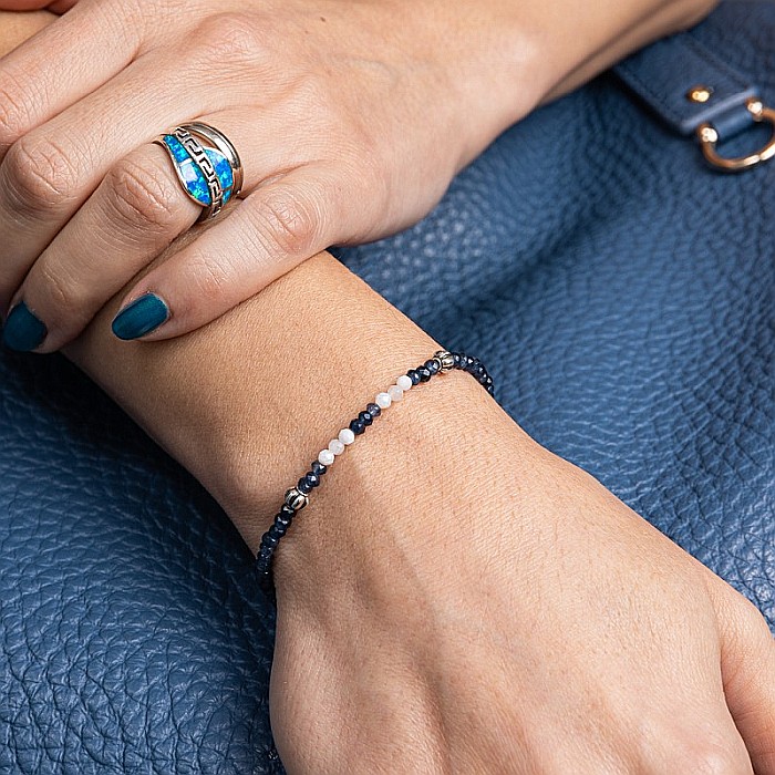 Bratara dama Ravindra din pietre naturale de Safir cu accesorii si sistem de inchidere din argint 925 [15]