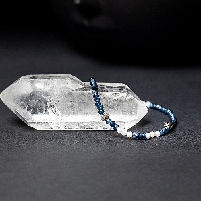 Bratara dama Ravindra din pietre naturale de Safir cu accesorii si sistem de inchidere din argint 925 [6]