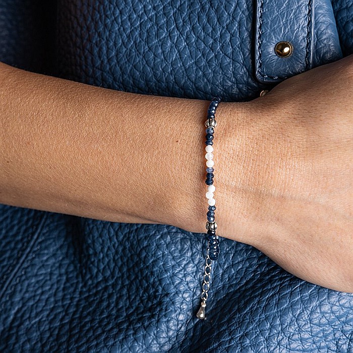 Bratara dama Ravindra din pietre naturale de Safir cu accesorii si sistem de inchidere din argint 925 [16]