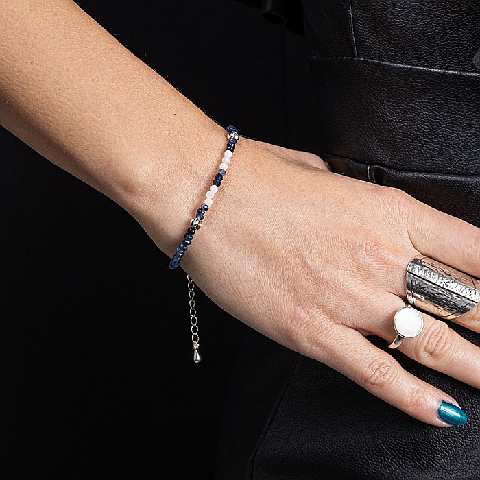 Bratara dama Ravindra din pietre naturale de Safir cu accesorii si sistem de inchidere din argint 925 [7]