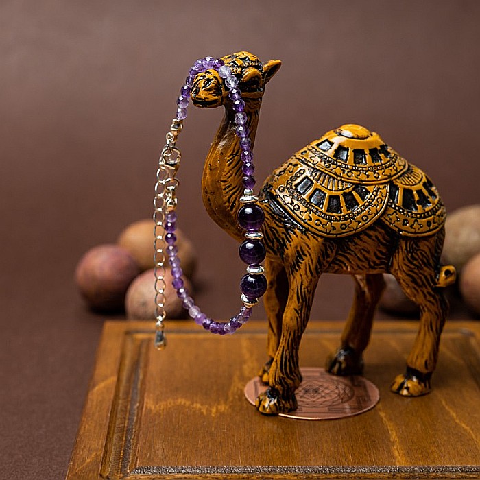 Bratara dama Reena din pietre naturale de Ametist, inchidere si accesorii din argint 925 [4]