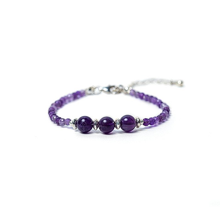 Bratara dama Reena din pietre naturale de Ametist, inchidere si accesorii din argint 925 [17]