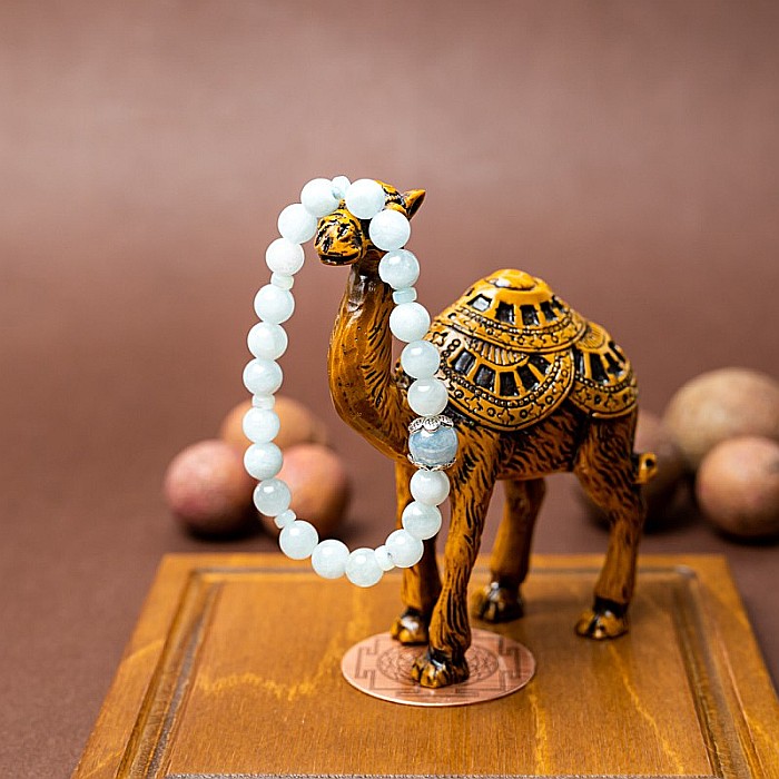 Bratara dama Serena din cristale de Acvamarin si Angelit, cu accesorii din Argint 925 [13]