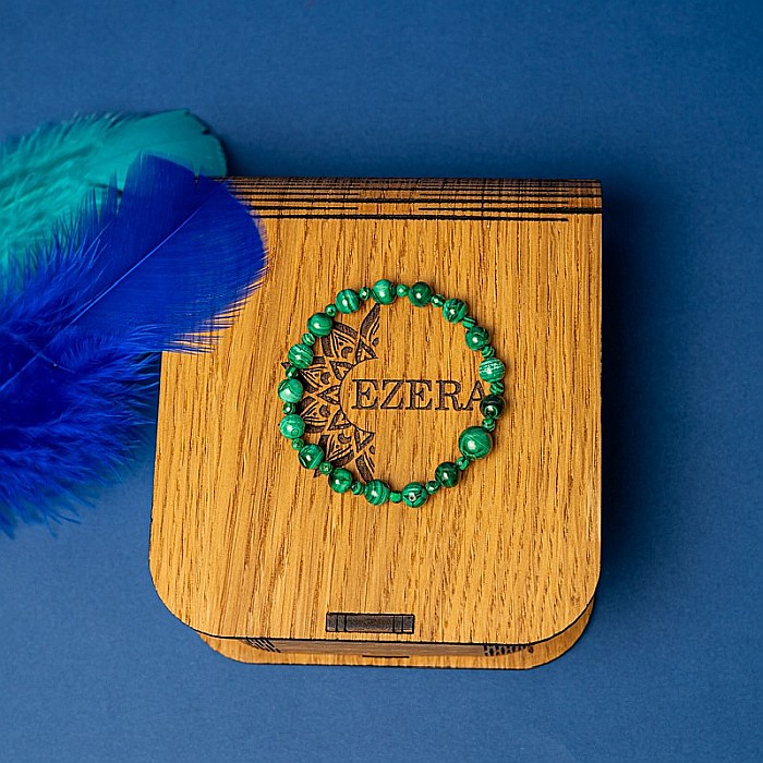 Bratara dama Verdi, din pietre semipretioase de Malachit [11]