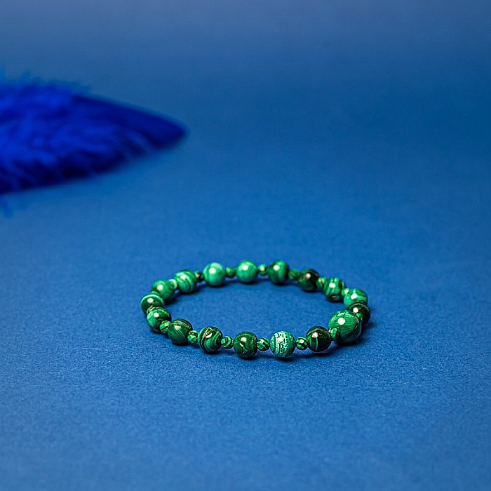 Bratara dama Verdi, din pietre semipretioase de Malachit [9]