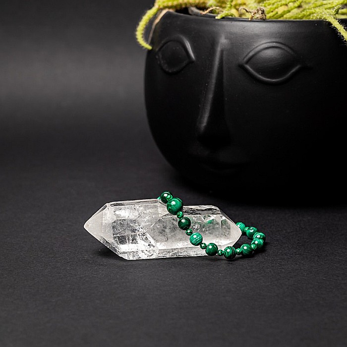 Bratara dama Verdi, din pietre semipretioase de Malachit [6]