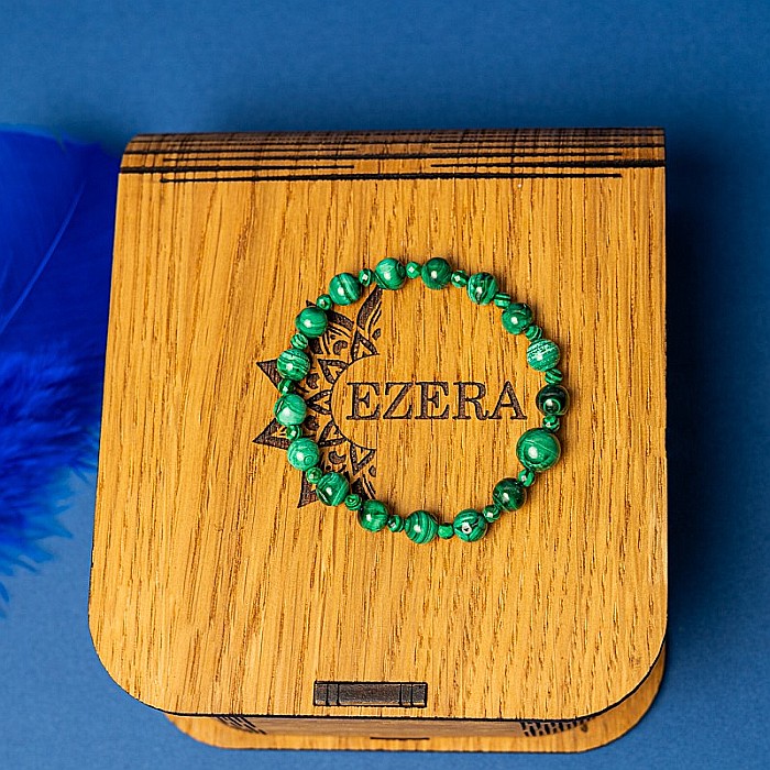 Bratara dama Verdi, din pietre semipretioase de Malachit [10]