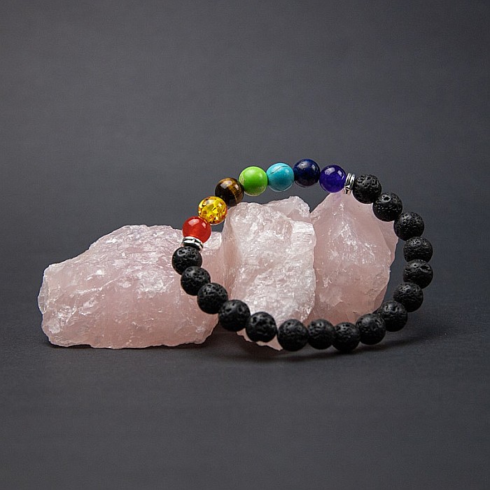 Bratara 7 Chakre difuzor aromaterapie “Harmony” cu Pietre de Lava (Vulcanice) [1]