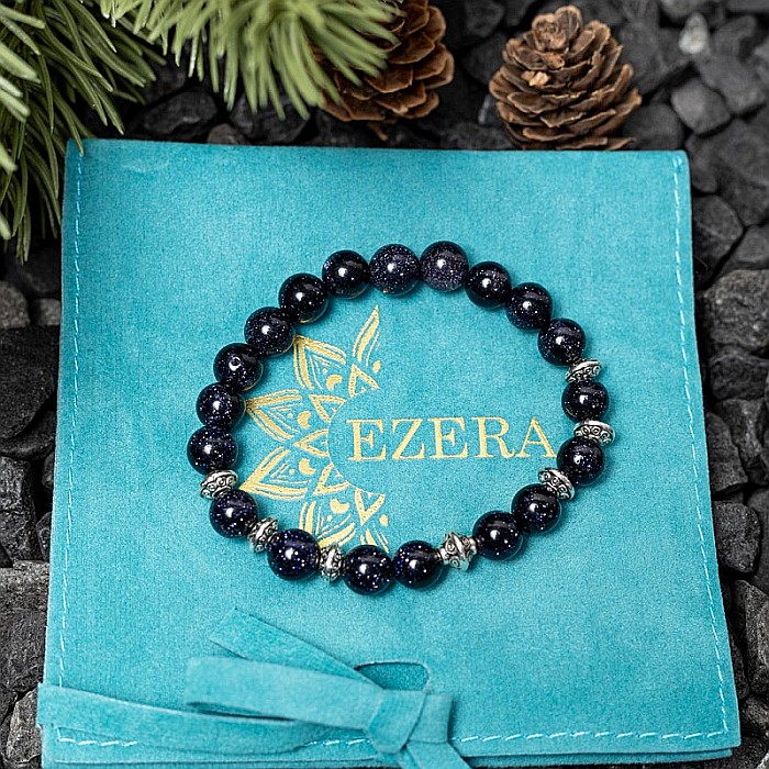 Bratara din pietre Sand Stone, realizata manual, Brigitta, sfere de 8mm [2]