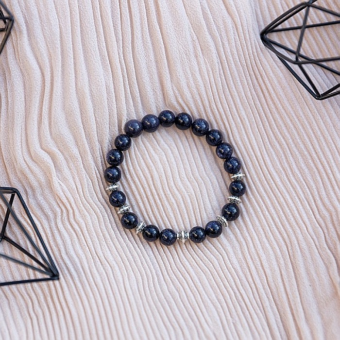 Bratara din pietre Sand Stone, realizata manual, Brigitta, sfere de 8mm [4]