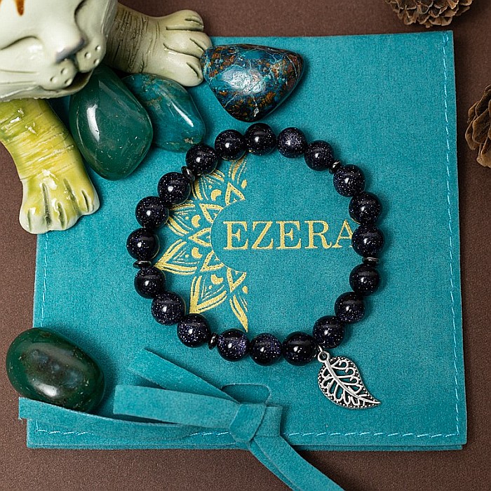 Bratara din pietre Sand Stone, realizata manual, Brigitta, sfere de 8mm [9]